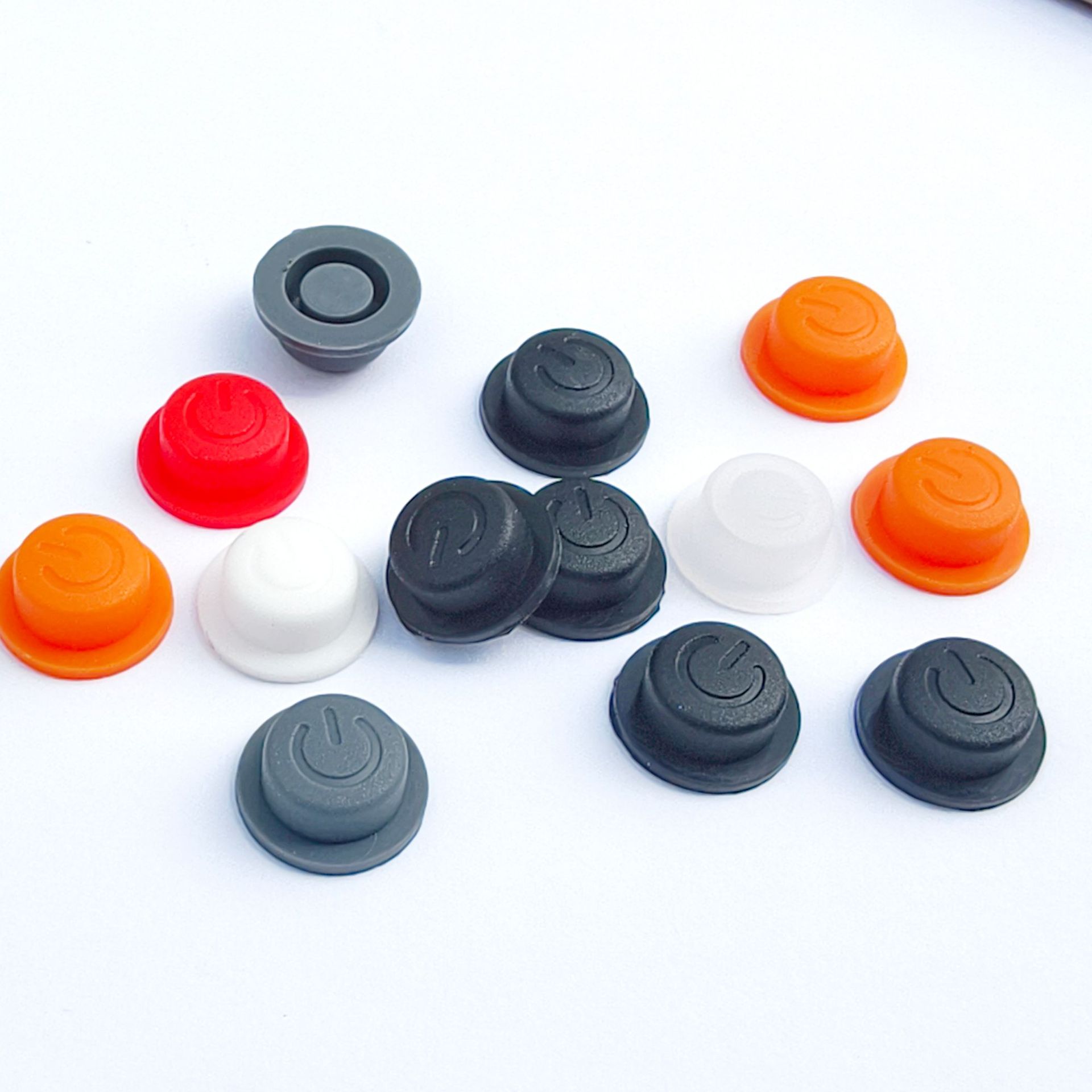 Silicone round button, switch key, 10mm