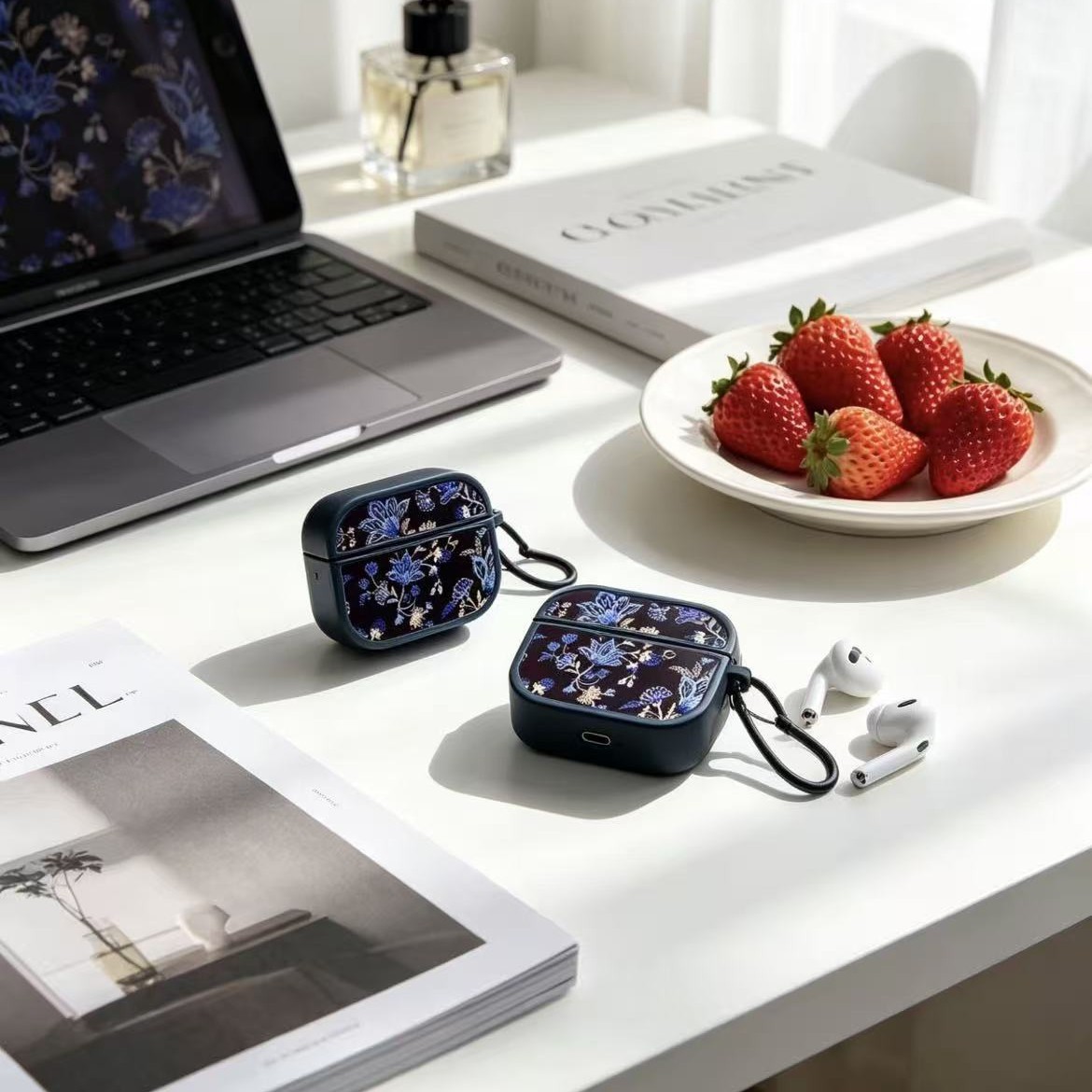 Aplicable para Apple Airpods Pro3 auriculares cubierta nicho de alta calidad violeta cubierta de auriculares a prueba de arañazos