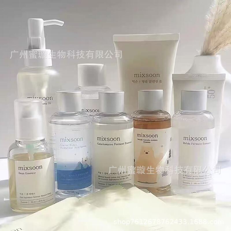 Cross-Border Korean Mixsoon Soybean Essence Hydrating Moisturizing Cream Nourishing Glacier Water Facial Cleanser Makeup Remover Oil