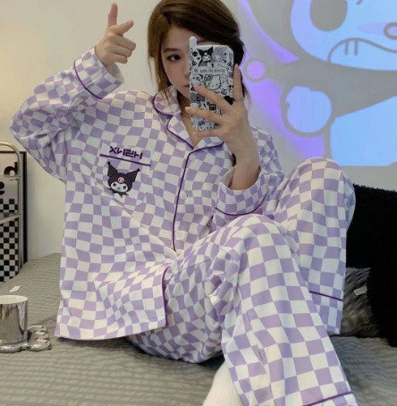 工場卸売りpyjamas日系アニメ布丁犬パジャマ女春秋綿長袖長ズボンカバー対外貿易|undefined