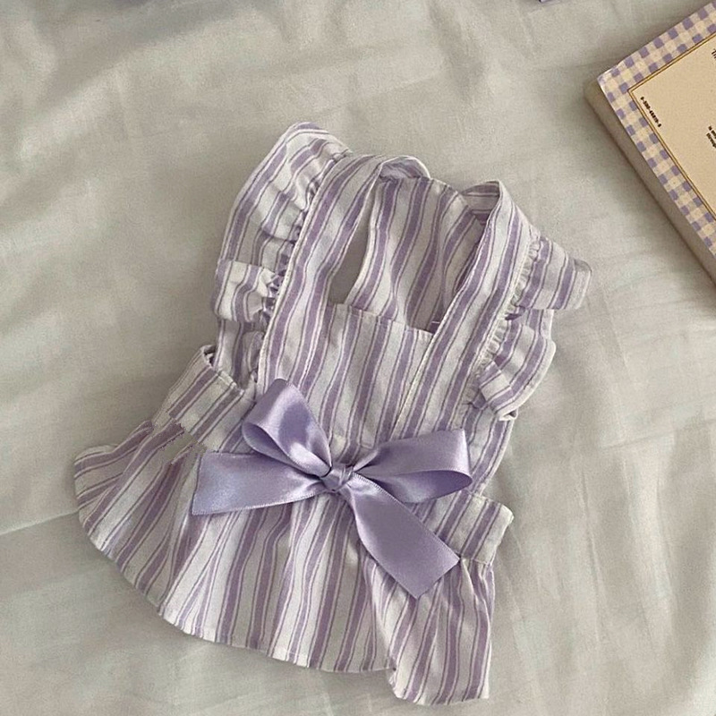 Robe fine de princesse pour animaux de compagnie (oursons, bichons, poméraniens, petits chiens, yorkshires, chats), vêtements d'été pour chiens_voghion.com