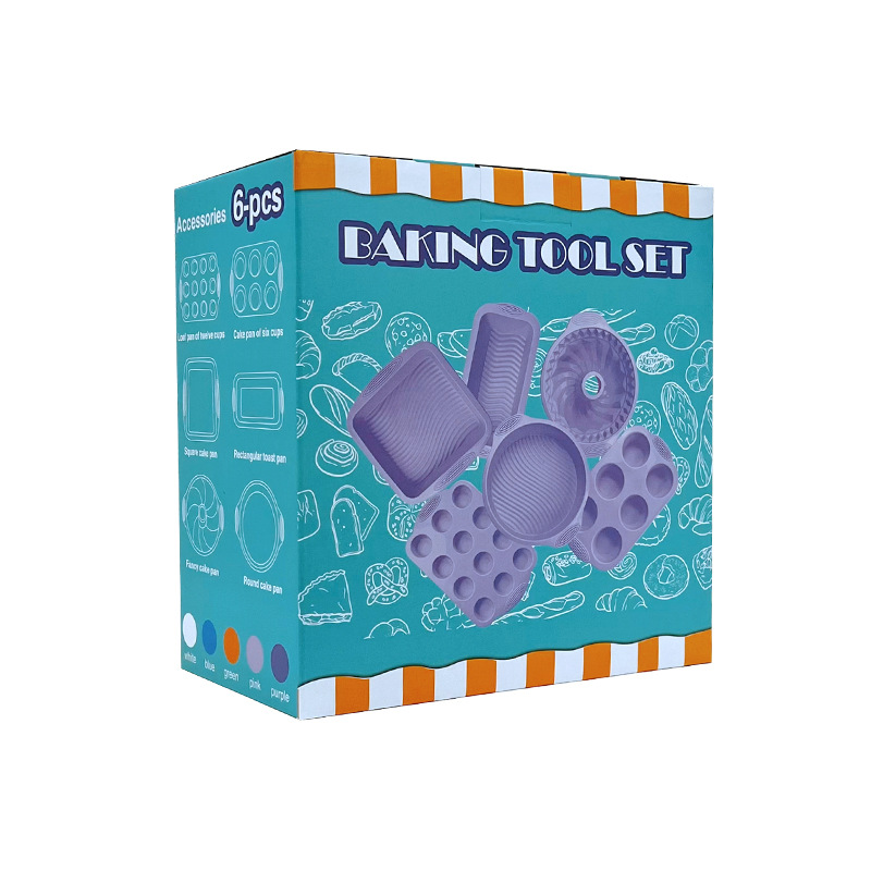 Herramientas de hornear molde de pastel de silicona molde de pastel redondo Qi Feng pan tostado para hornear traje de grado alimenticio