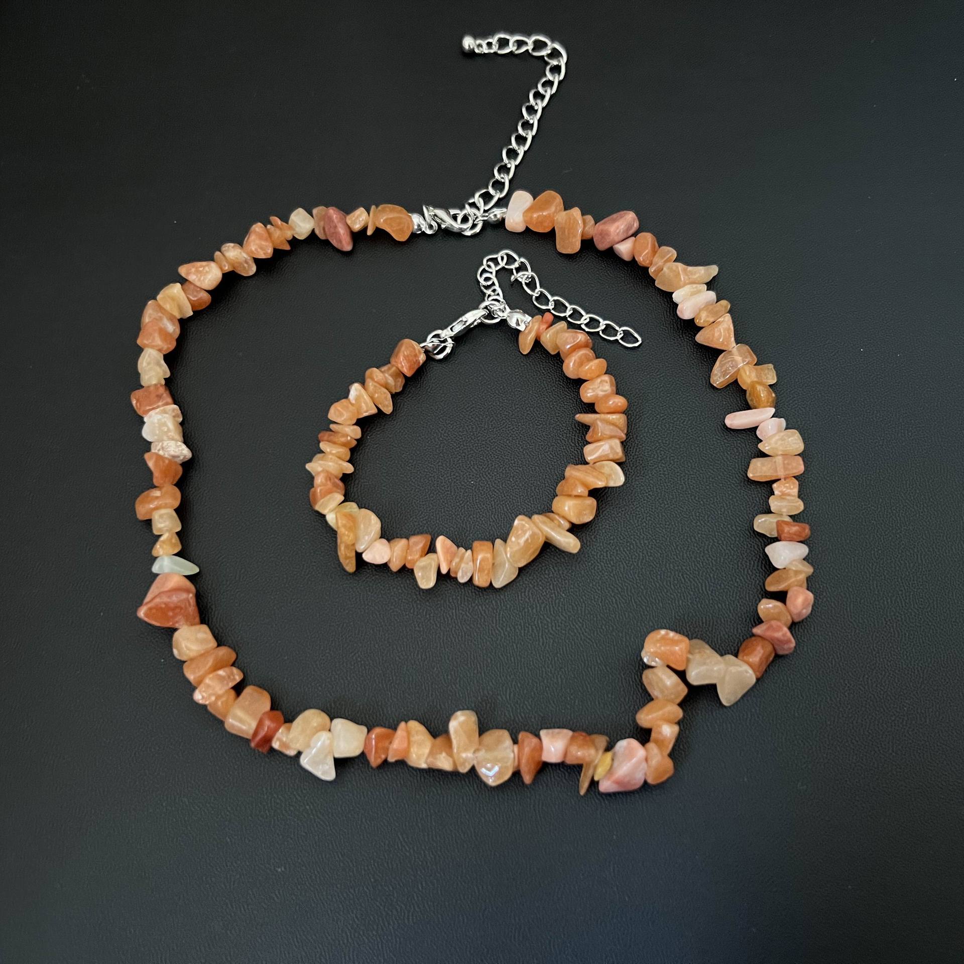 Fashion Irregular Natural Stone Handmade Bracelets Necklace display picture 4