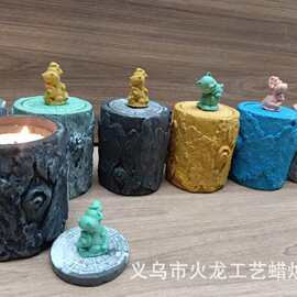 跨境新款陶瓷杯蜡烛水泥杯香薰蜡烛杯亚马逊好卖香氛石膏杯蜡烛