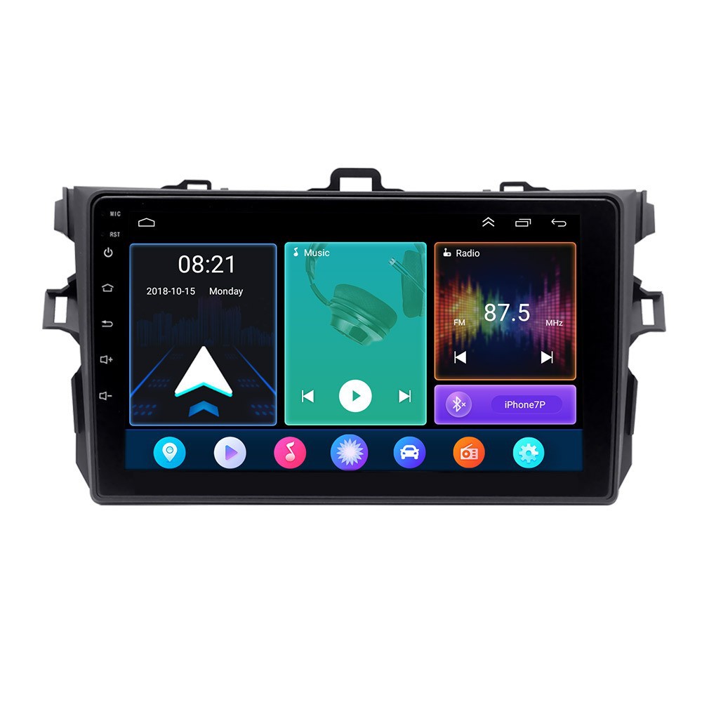 Aplicable para 2009-2013 Corolla Toyota Corolla 9 pulgadas pantalla grande control central todo en uno navegación para automóvil