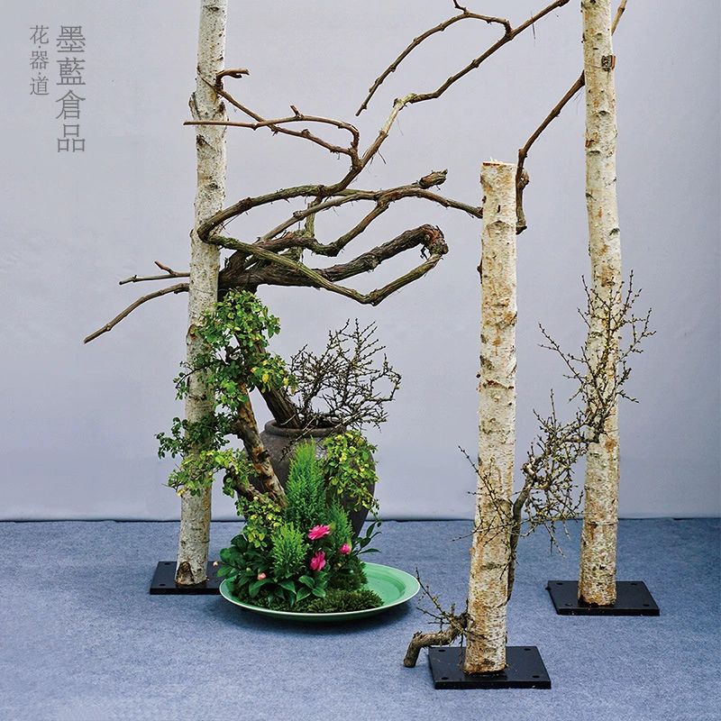 Цветочная композиция железная пластина большая структура цветочной композиции железо фиксированная бамбуковая трава лунный поток Западный Цветочный выставочный инструмент