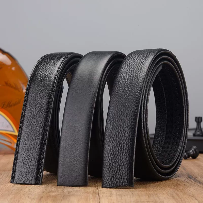 Men's leather buckle, trousers, waist belt, cowhide