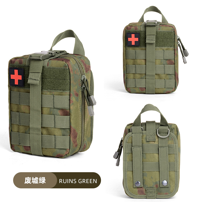 20*15 Bolsillo médico táctico al aire libre, deportes, montañismo, campo, botiquín de primeros auxilios multifuncional, tela Oxford, impermeable portátil