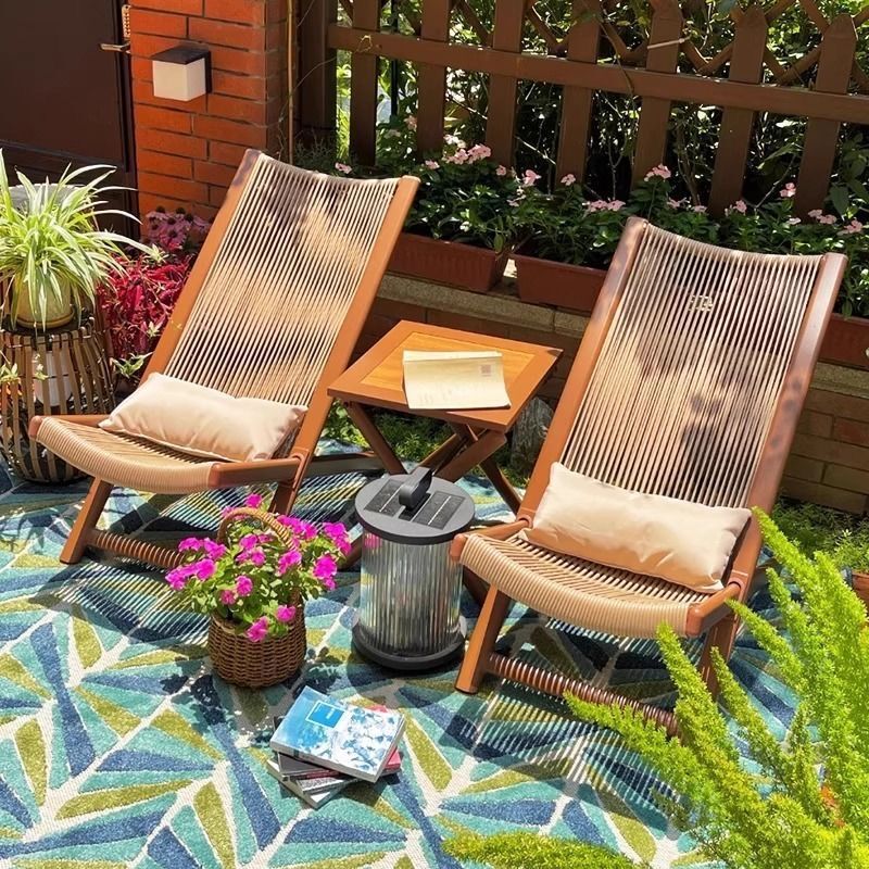Balcony Lounge Chair, Garden Tea Table and Chairs, Sofa, Terrace Chair, Home Leisure Folding Chair, Outdoor Patio Rattan Chair, Rocking Chair