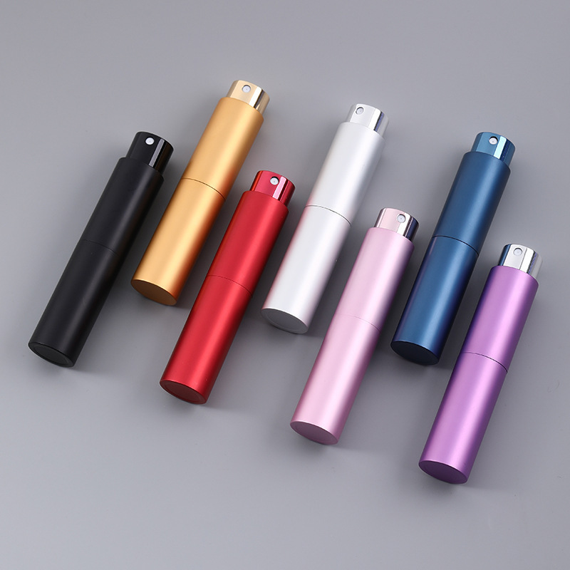 香水瓶 8ml10ml 二層式アルミ製回転スプレーボトル 香水分注ボトル 伸縮式口腔ボトル|undefined