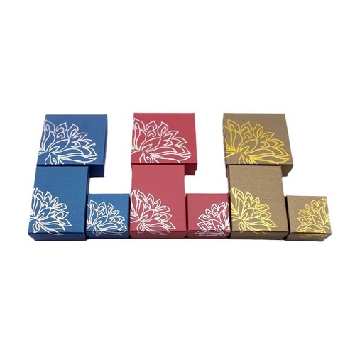 Lotus Heaven Cover Paper Jewelry Box Ring Pendant Set Gift Box Packaging Box Accessory Jewelry Gift Box