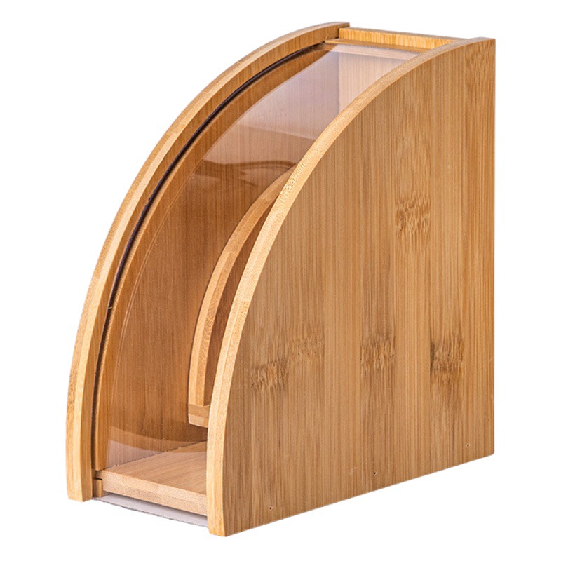 Caja de almacenamiento de papel de filtro de madera maciza de café de mano caja de almacenamiento de papel de filtro de café soporte de madera en forma de abanico a prueba de polvo al por mayor