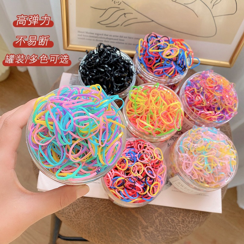 Canned disposable rubber bands