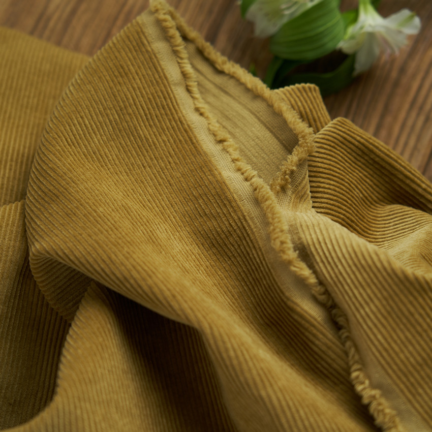 【甘草】秋冬加厚高密砂洗全棉灯芯绒衬衫裤子风衣外套服装面料