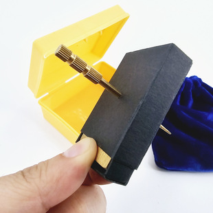 G1511 Travel Matchbox Needle through Copper Plate Copper Block Kingmagic Magic Props Holiday Party Annual Meeting Performance