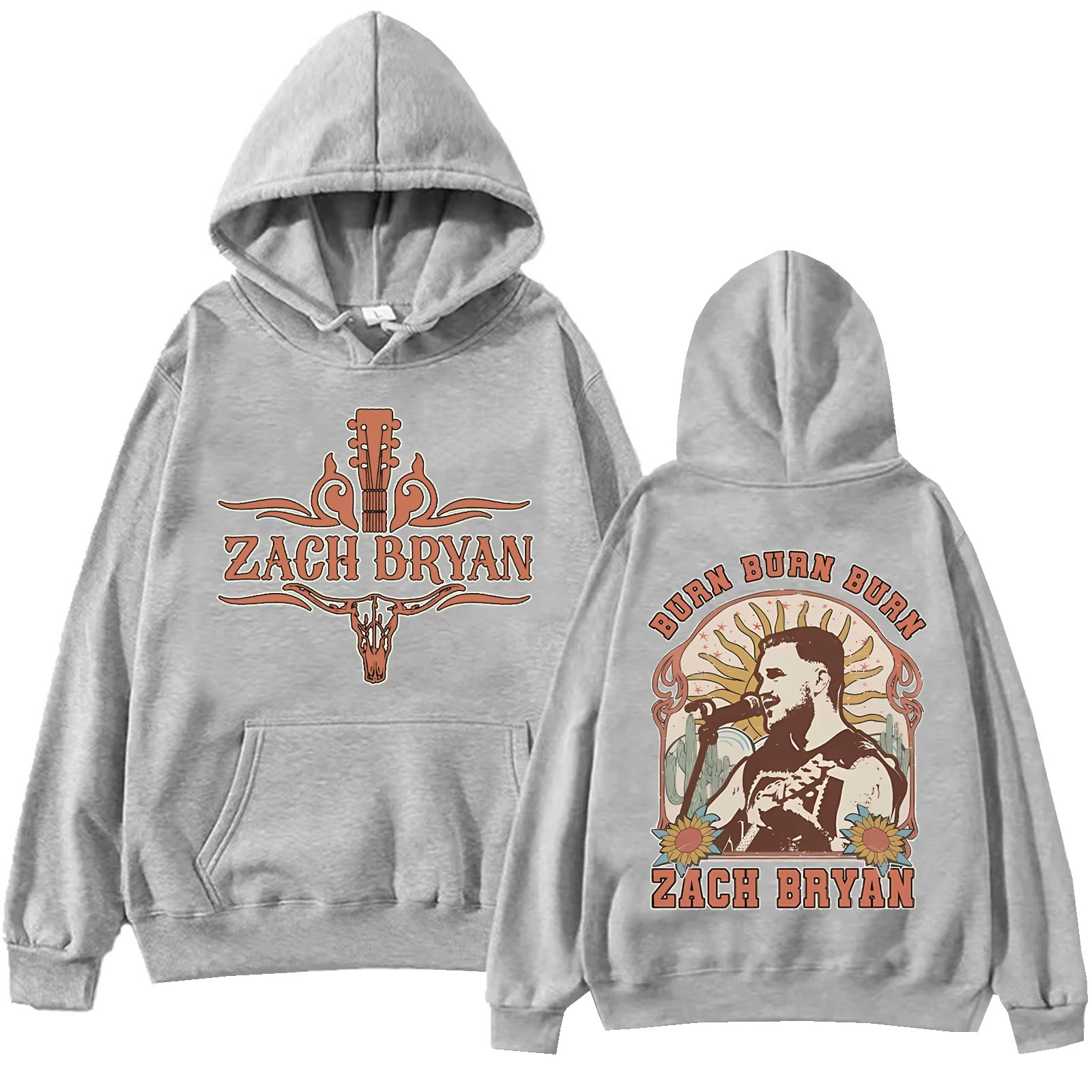 2024 Zach Bryan Hoodie Tops Long Sleeve Sweatshirt Music Fan