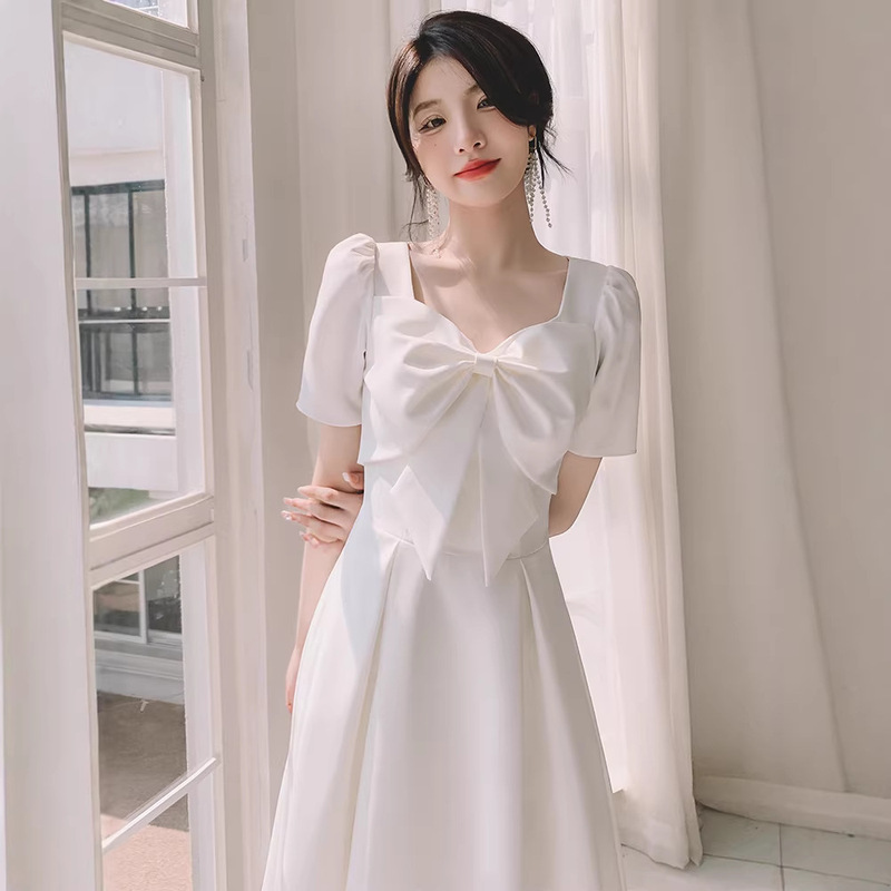 H23248 White Dress 2022 Autumn and Winter New Style Certificate Registration Small Dress Art Test Dress Slim Short Style H23248 White Dress 2022 Autumn and Winter New Style Certificate Registration Small Dress Art Test Dress Slim Short Style