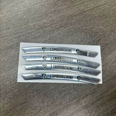 Wheel Hub Decoration Labeling — Car logo - standard-lamborghini-silver