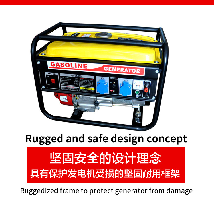 3KW gasoline engine 220V50HZ European and Australian standards European plug small household 4KW5KW8KW10KW for outdoor stall use