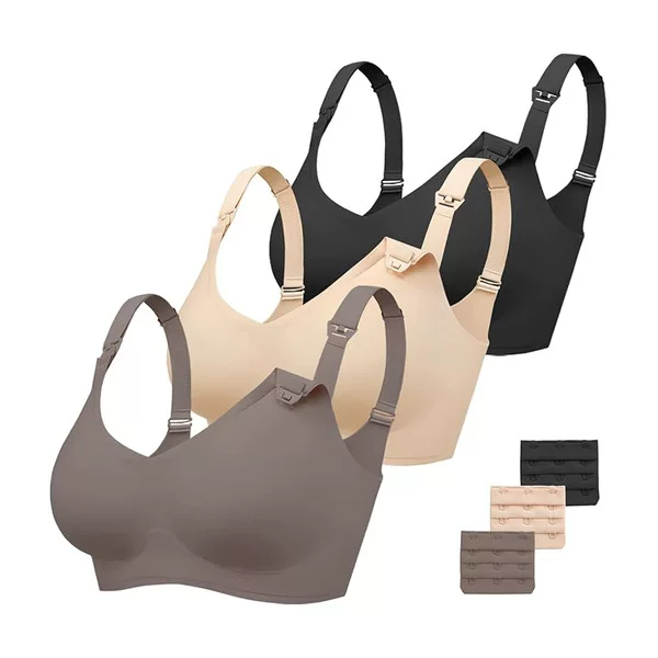 Cross-Border European and American Plus-Size Maternity Nursing Bra, Jelly Gel Thin Style, Wireless Bra, Nursing Bra