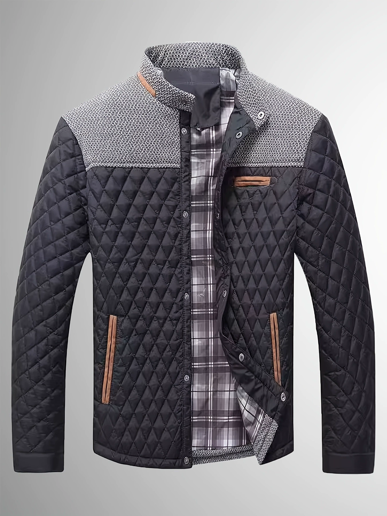 Мужская зимняя куртка с алмазной стежкой, теплая, повседневная, для кросс-бордерной торговли