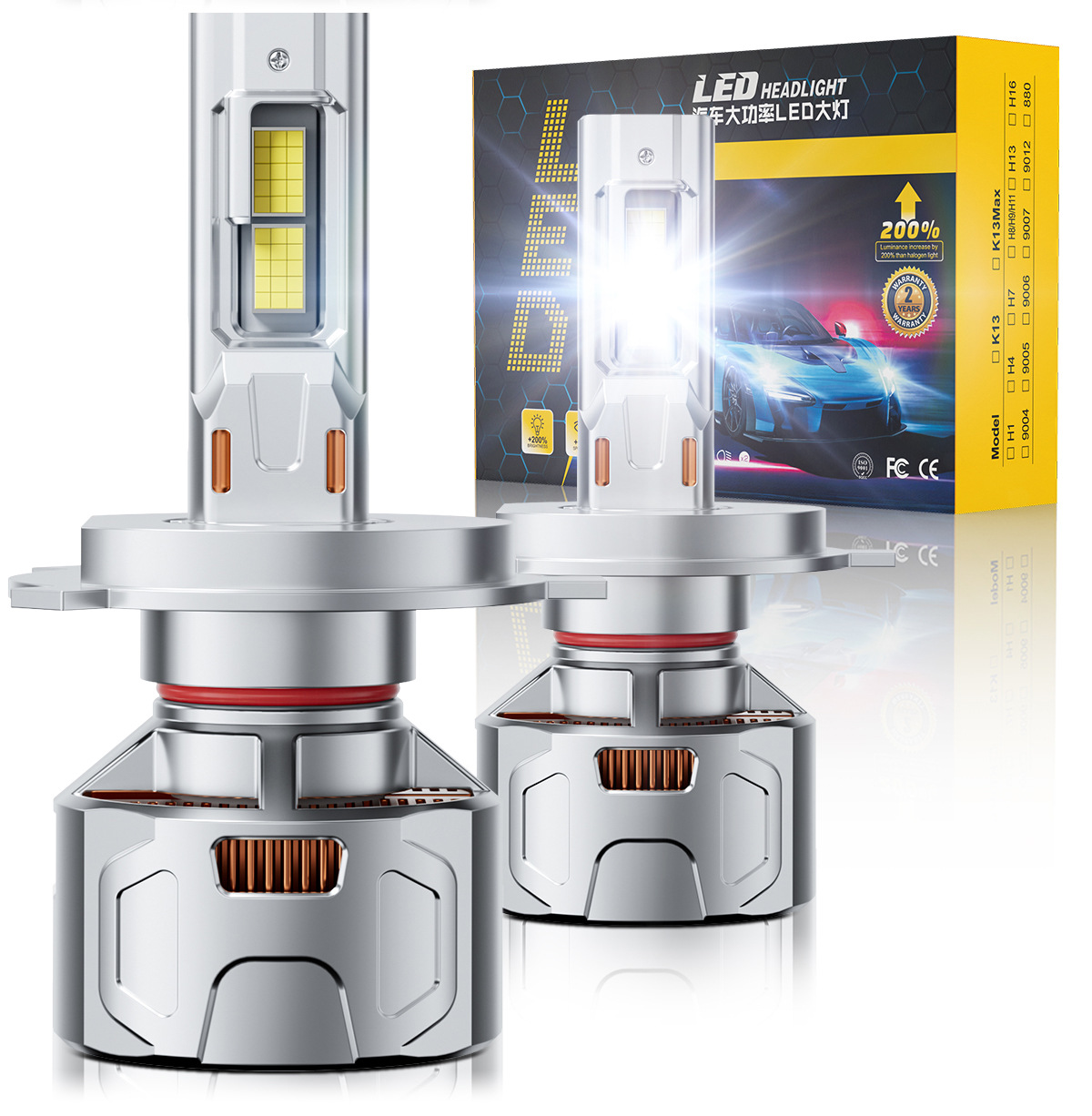 Nuevo automóvil led faro 260W lente de alta potencia super brillante conversión de luz alta y baja bombilla láser