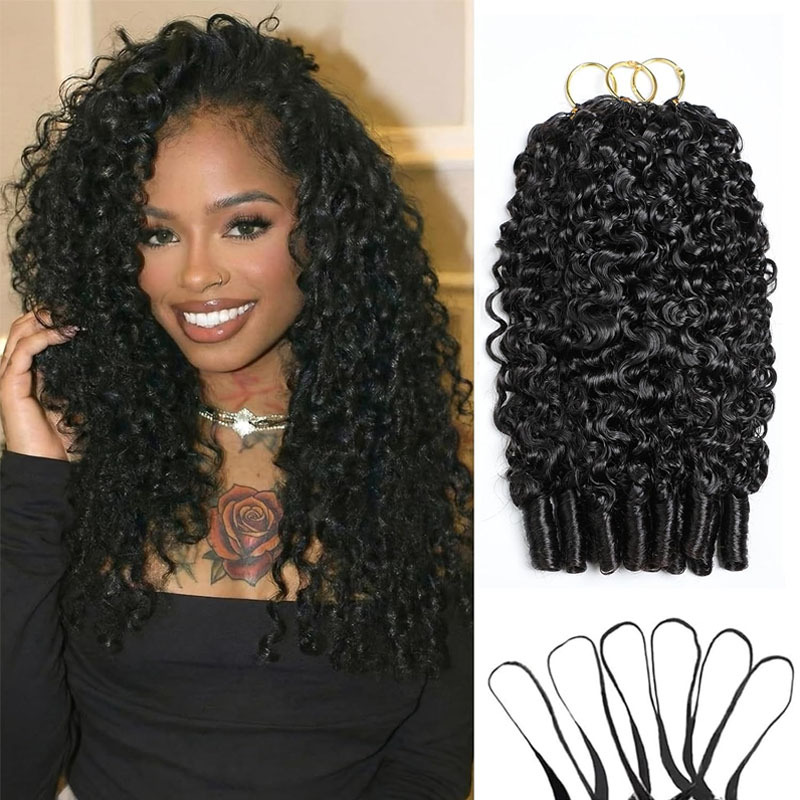 Extensiones de Cabello Humano Rizado de Pluma