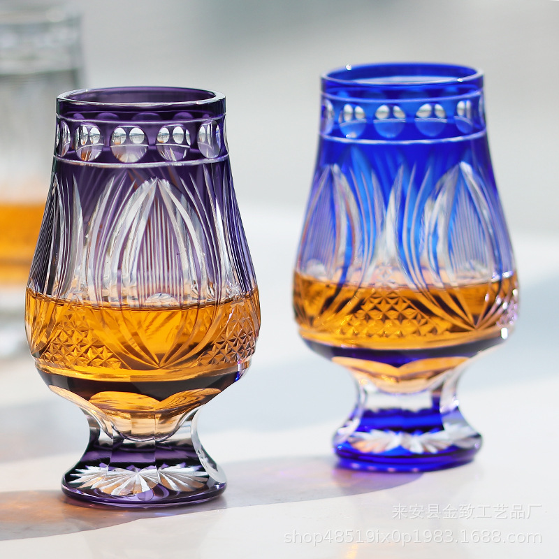 Retro crystal creative wineglass for home use for whiskey