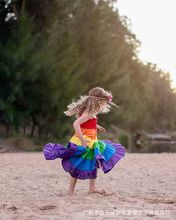 ޲ʺȹCotton rainbow dress