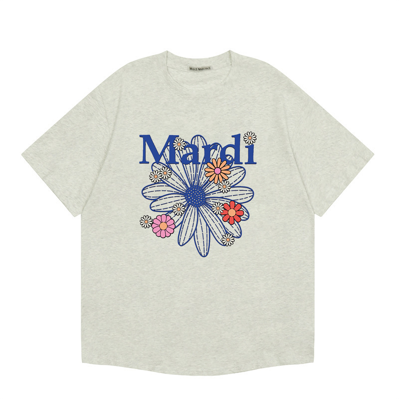 2025新款韩国Mardi短袖金高银同款小雏菊T恤百搭女上衣宽松高版本|undefined