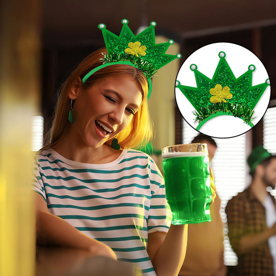 Cross Border New Irish Festival Clover Headband Headband Party Decorations St. Patrick's Day Hat Headband