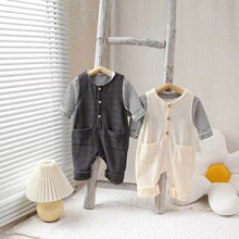 婴幼儿童装男女宝宝连体裤秋装超萌婴儿爬服幼儿背带裤连体外出服