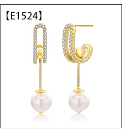 D838 minimalistischen temperament intarsien perle halskette S set frauen ohrringe ring personalisierte silber schmuck_voghion.com