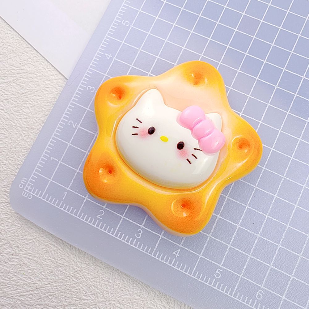 진한 노란색-대형 K 고양이 비스킷