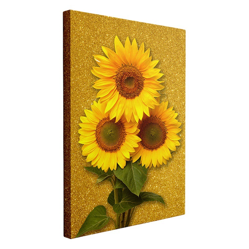 Подсолнух декоративная живопись гостиная корейские цветы Подсолнух подвесная картина квартира проживание в семье спальня столовая трансграничная бескаркасная живопись