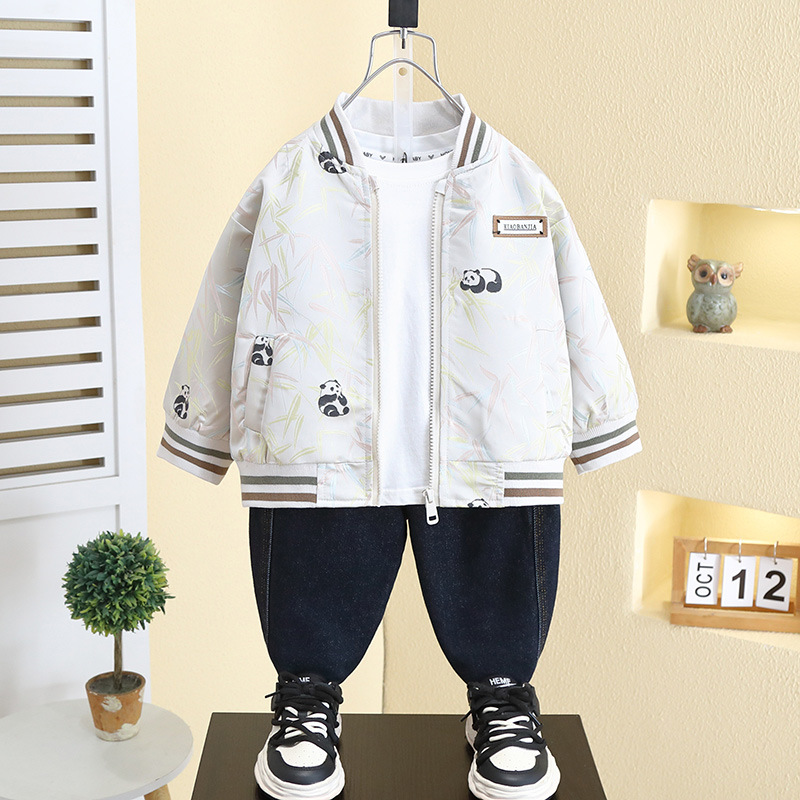 7803 Chaqueta para niños Primavera y otoño Camiseta de béisbol coreana para niños 2025 primavera nueva chaqueta de primavera para bebés