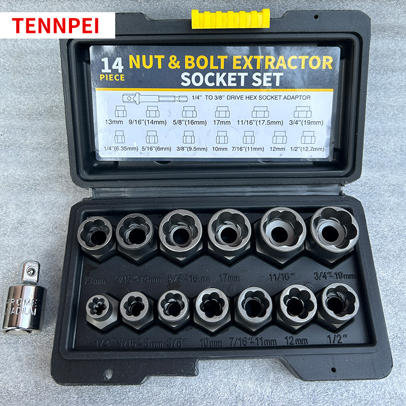 14 piezas de manguito de diente inverso (cabeza de conversión)