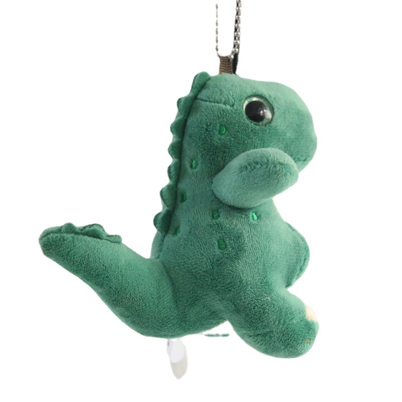 Pequeño dinosaurio muñeca de peluche llavero mochila colgante lindo Tyrannosaurus muñeca pareja mochila accesorios colgantes moda
