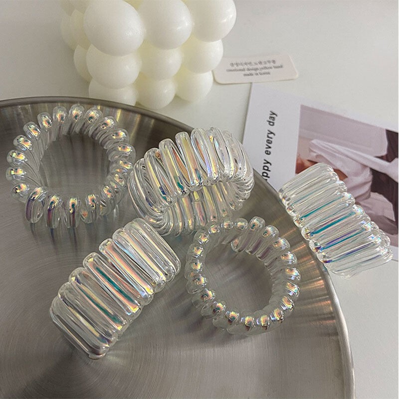 Niche design mermaid telephone line wide hair ring temperament net red hair rope cold wind rubber band seamless head rope bracelet Niche design mermaid telephone line wide hair ring temperament net red hair rope cold wind rubber band seamless head rope bracelet