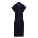 ZARZ Homemade European and American Style New Women's Classic Joker Denim Midi dress 2284576