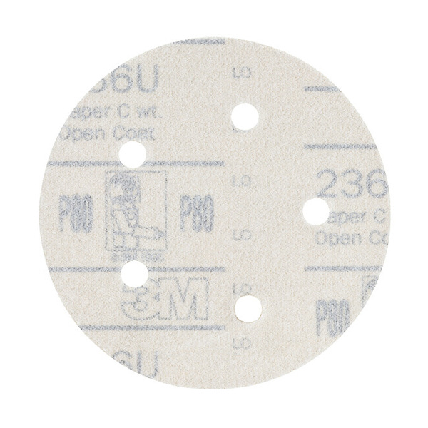 236U背绒砂碟（黄砂）3M3M-R-236U-7I6H-120120# 7&quot; 6孔 100张