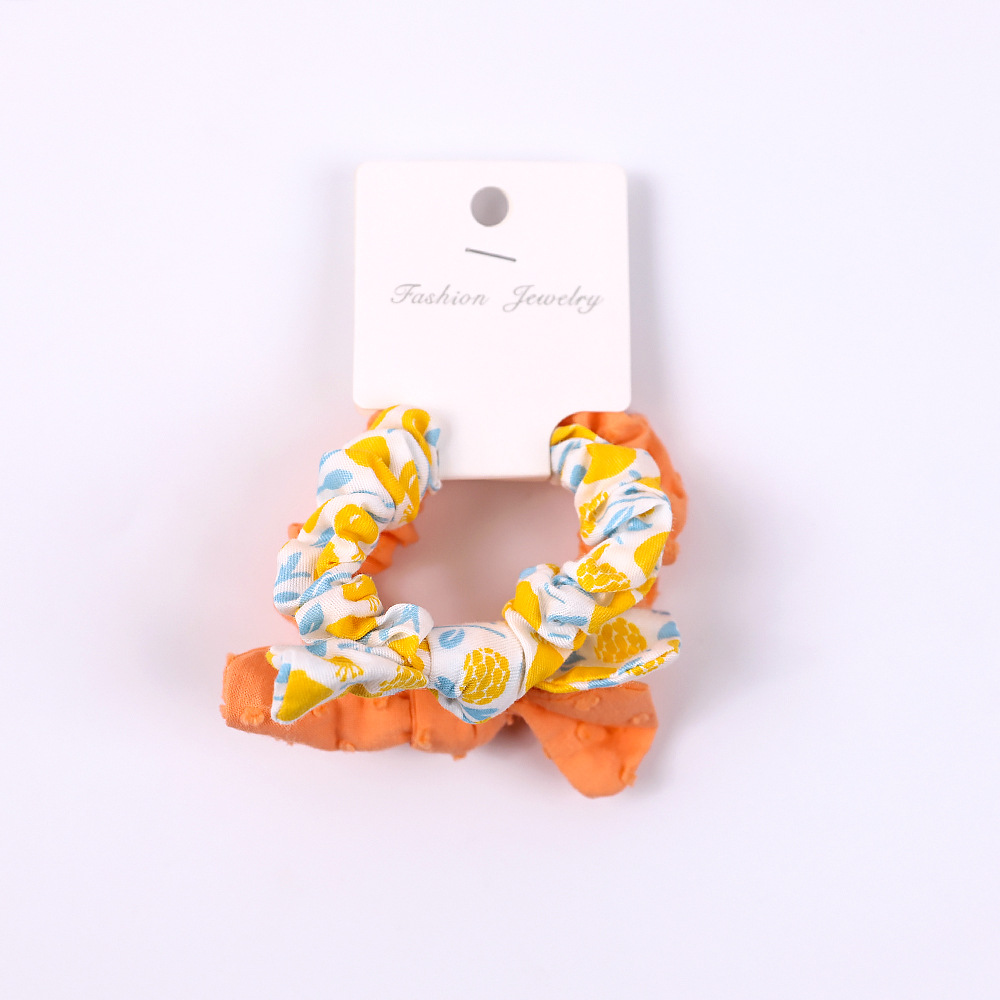 Banda para el cabello para niños de estilo coreano arco dulce cuerda para el cabello cubierta de cuero cuerda para la cabeza de la niña banda de goma banda para el cabello intestino grueso Accesorios para el cabello corbata de lazo