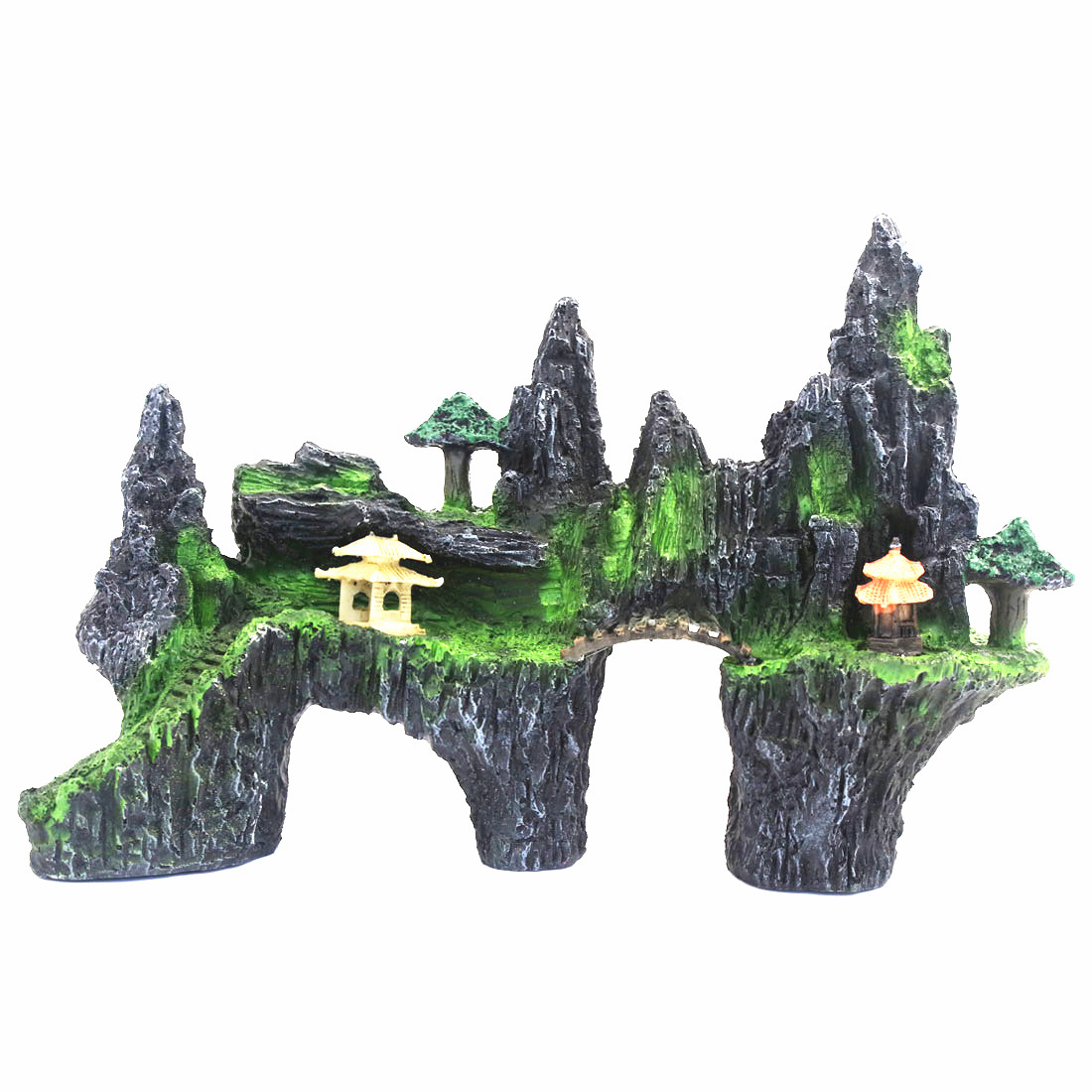 Accesorios de paisajismo acuario resina simulación rocalla pecera acuario decoración agua paisaje artificial montaña simulación rocalla