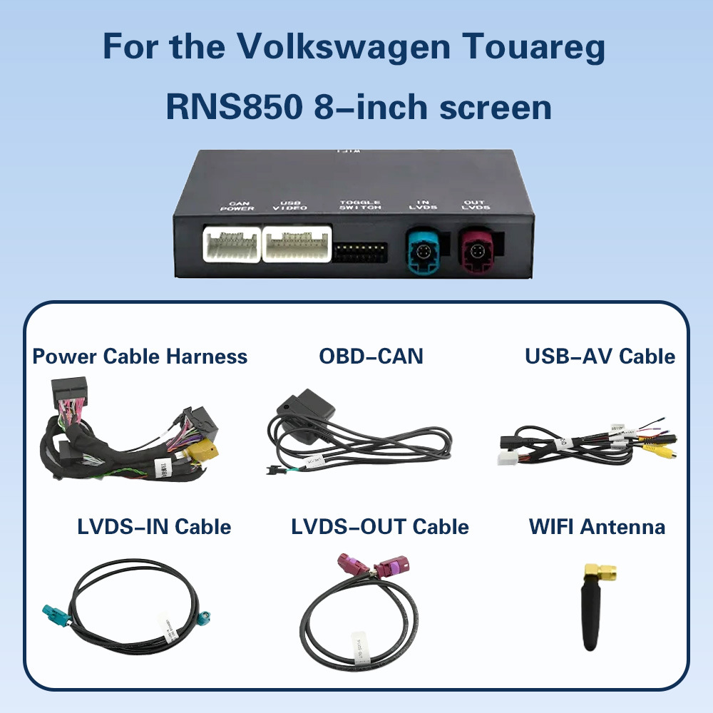 Cross-border wireless CarPlay/hicar compatible with Volkswagen Touareg/MIB system original car screen upgrade decoder