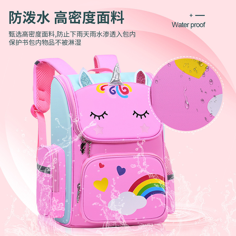 Mochila personalizada niñas crestas transfronterizas 2023 lindas unicornios niñas niños escolares mochilas al por mayor