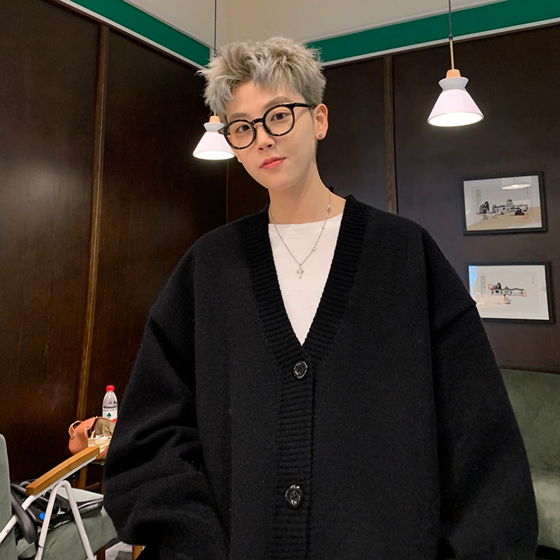 Кардиган (Tide) oversize в корейском стиле, вязаный, цветной, демисезон, осень