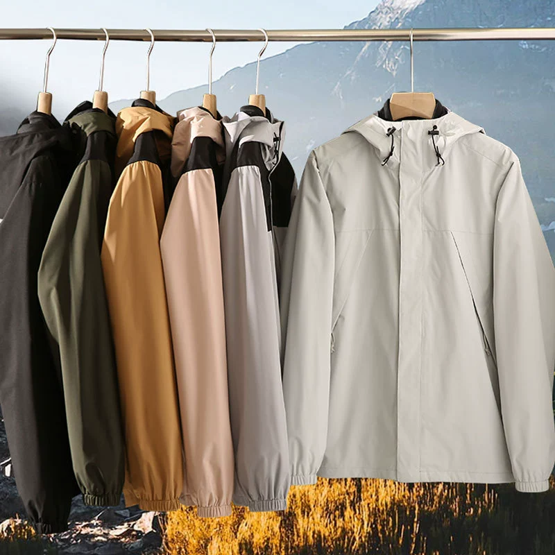 Однослойная жесткая куртка для внешней торговли для пар, новая трансграничная трехзащитная ветрозащитная и водонепроницаемая куртка для улицы, функциональная одежда для альпинизма.
