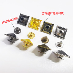 DIY rivet pyramid studs yurt long-shank belt decorative clothing bag accessories wholesale square studs