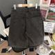 Men's Loose Straight Washable Old Denim Shorts Teenager Summer American Style Retro Vibe New Trendy Pants