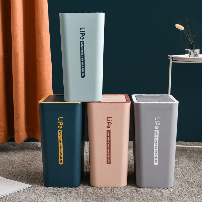 Manufacturer wholesale trash can toilet bathroom home living room simple creative with cover press Nordic style ins